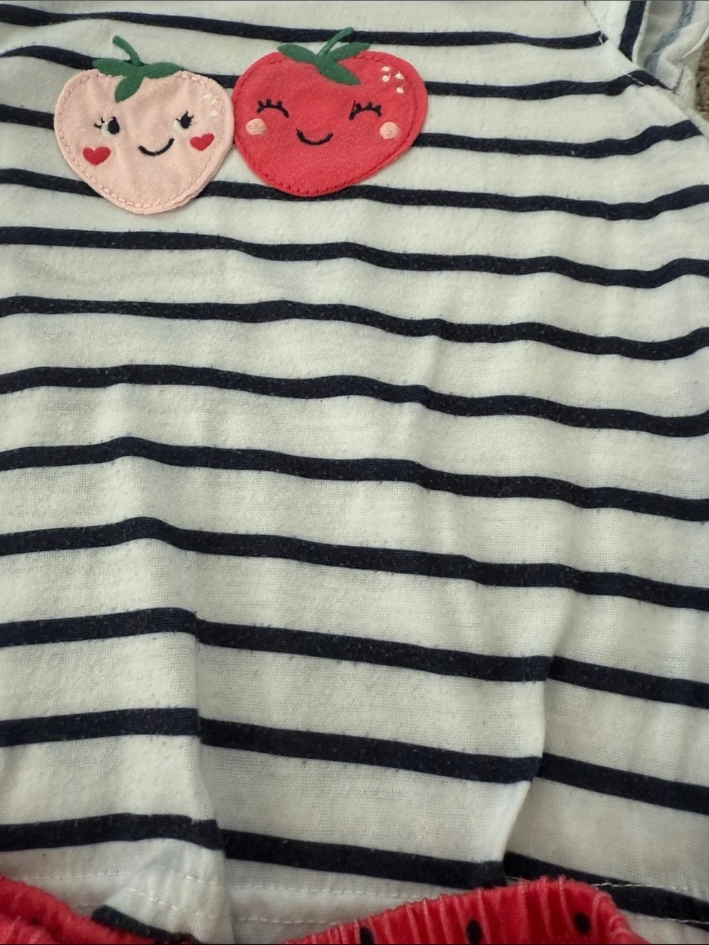 Carter's Girls Watermelon & Strawberry short and tank Pajama Sets 4t bundle